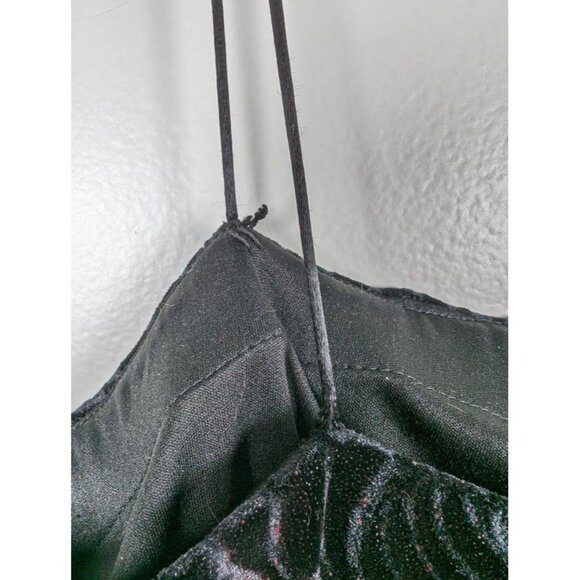 Vintage 90s Velvet Maxi Dress Size 14 Whimsigoth Witchy Goth Iridescent Shimmer - Picture 7 of 10